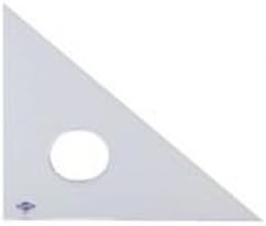 Pacific Arc Drafting Triangle, 10-inch, 45/90 Degrees, Clear Acrylic