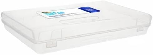 BAZIC PRODUCTS Clear Ruler-Length Pencil Box | 13 3/8 x 5 3/8 x 2 1/2 in; snap-latch lid for long supplies