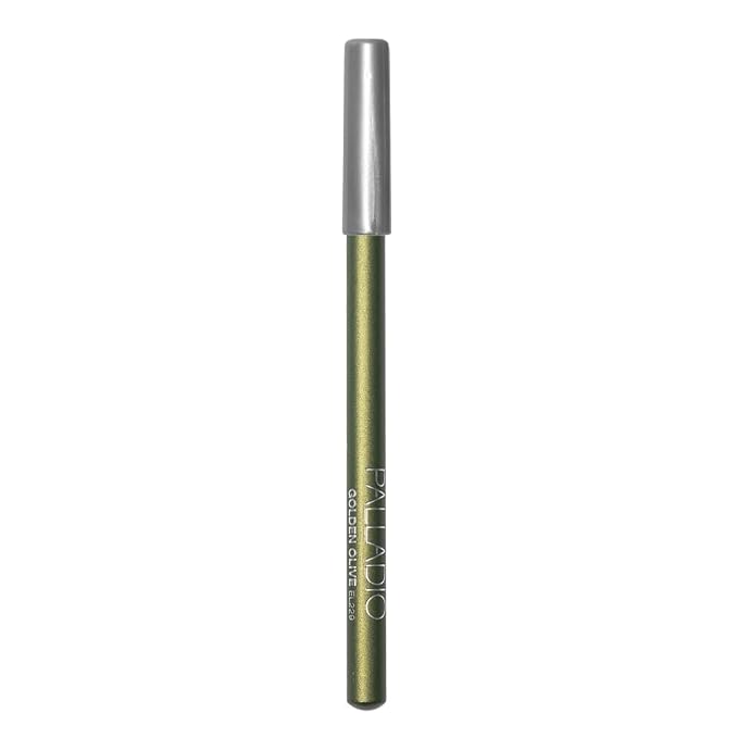 Palladio Wooden Eyeliner Pencil, Thin Pencil Shape, Easy Application, Firm yet Smooth Formula, Perfectly Outlined Eyes, Contour and Line, Long Lasting, Rich Pigment, Golden Olive