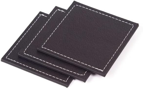 14-Piece Leather Desk Organizer Set, 49x34 cm Desk Pad, Double Document Tray, Pen Holder, Business Card Holder, Phone Stand, Black with Gold Accents