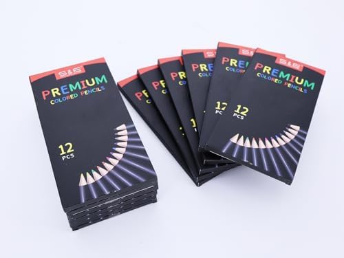 S & E TEACHER'S EDITION Colored Pencils 144Pcs, Pre-sharpened Super Soft Core Lead Coloring, Colored pencils,In Drawing Pencils, Woodcase Lead Pencils