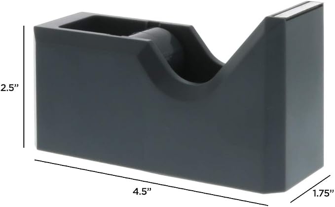 JAM PAPER Colorful Desk Tape Dispensers - Gray - Sold Individually