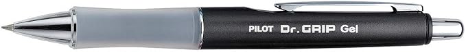 PILOT Gel Pen, Fine Point, Charcoal Gray | Black Ink | Retractable | Metallic Barrel | Pack of 2