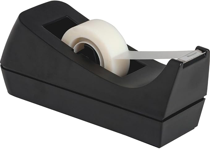 Business Source Standard Desktop Tape Dispenser, Black, 1 In (BSN32954)