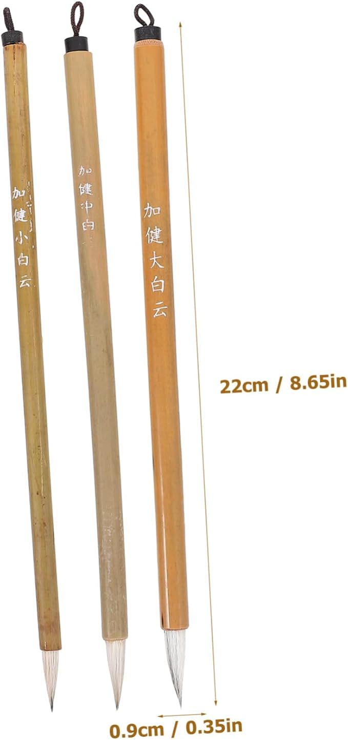 LALAFINA 12 Pcs Chinese Calligraphy Brush Set Sumi Brushes for Ink Traditional Calligraphy Brush Pen for Beginners Writing Drawing Painting 8.66 in