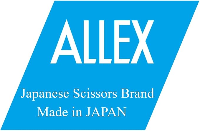 ALLEX Black Scissors All Purpose Sharp Japanese Stainless Steel Blade, Non-Sticking Fluorine Coating Blade for Adhesive Tape, Made in JAPAN