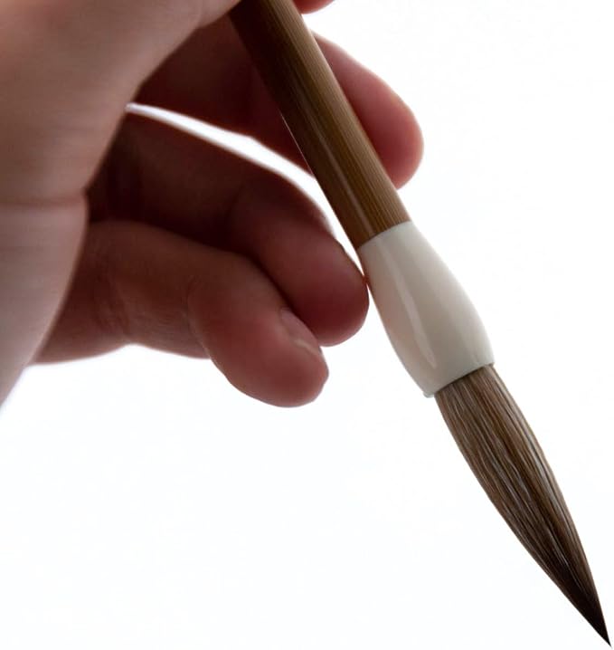 Chinese Calligraphy Brush, Weasel Hair Chinese Brushes, Calligraphy Sumi Brush for font 2-6cm, Seal/Clerical/Regular/Running/Cursive Script, Japanese Kanji. QingYi Small 1pc