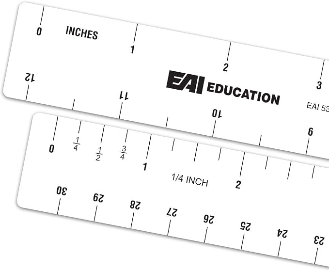EAI Education 4-in-1 Elementary Ruler - Set of 10