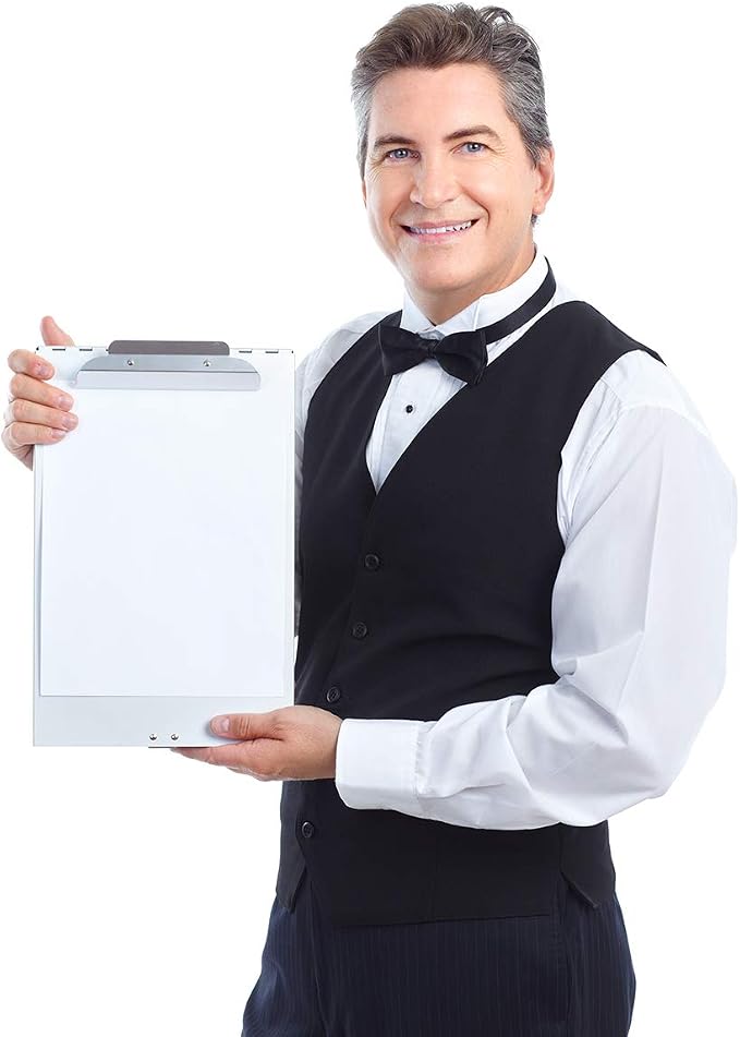 ZCZN Recycled Aluminum Storage Clipboard, Clipboard Box, Form Holder, Suitable for School, Office, Jobsite or Medical Staff, 9.25 x 13.78 Inches, Silver