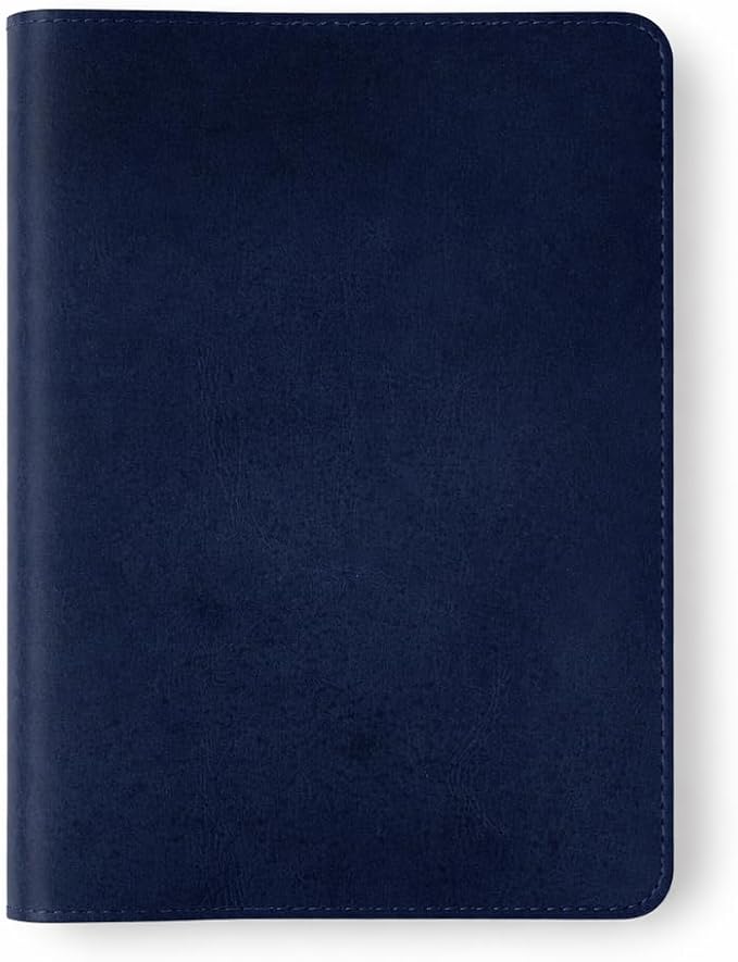 Premium Leather Journal Cover A5 – Handmade Refillable Notebook Cover Sleeve with Pen Holder for Writing, Travel & Business Use 5.75 x 8.25 (Blue)