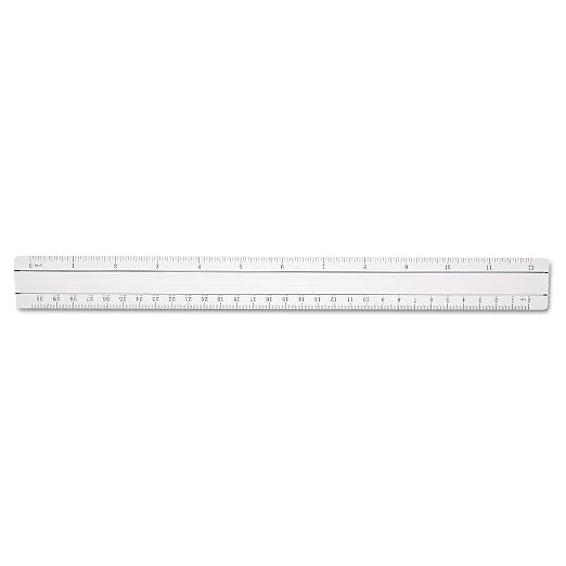 Westcott 15571 Clear Data Processing Magnifying Ruler, 12 Inch