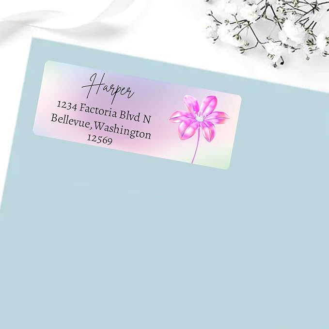 LINMAGCO Personalized Return Address Labels Gold 500 Pcs Mail Labels for Envelopes Weddings Self Adhesive Rectangle Elegant Name Stickers……