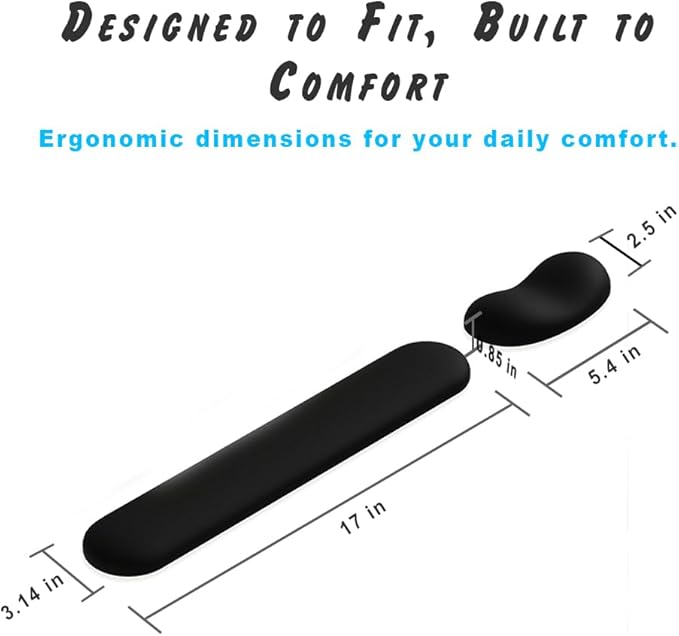 Ergonomic Wrist Rest Set for Keyboard and Mouse | Cooling Gel & Slow-Rebound Memory Foam Palm Support Pad | Luxe Leather, Minimalist, Non-Slip PU Base for Office, Laptop & Gaming (04Green)