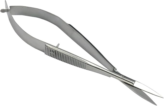 HTS 144S7 4.5" Straight Stainless Steel Squeeze Scissors