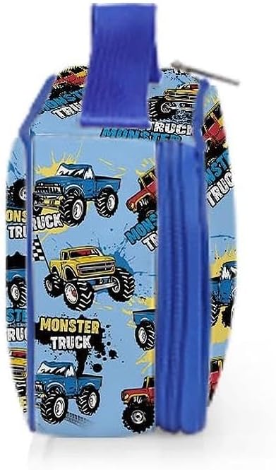 Monster Truck Pencil Case for Boys, Large Capacity Kids Car Pencil Box with Zipper Compartments, Portable Pen Pouch Bag for Office School Travel
