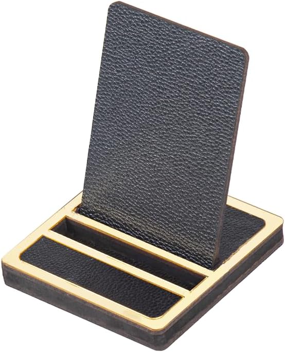 Vesta Bonded Leather Executive Desk Set – 9-Piece Luxury Desk Organizer with Desk Pad, Name Plate, Pen Set & Office Accessories (Wood & Leather Design)