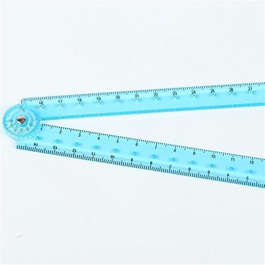 3 Pcs Folding Ruler Clear Ruler Soft Ruler for School Teacher Office Learning Supplies(Blue Red Transparent)
