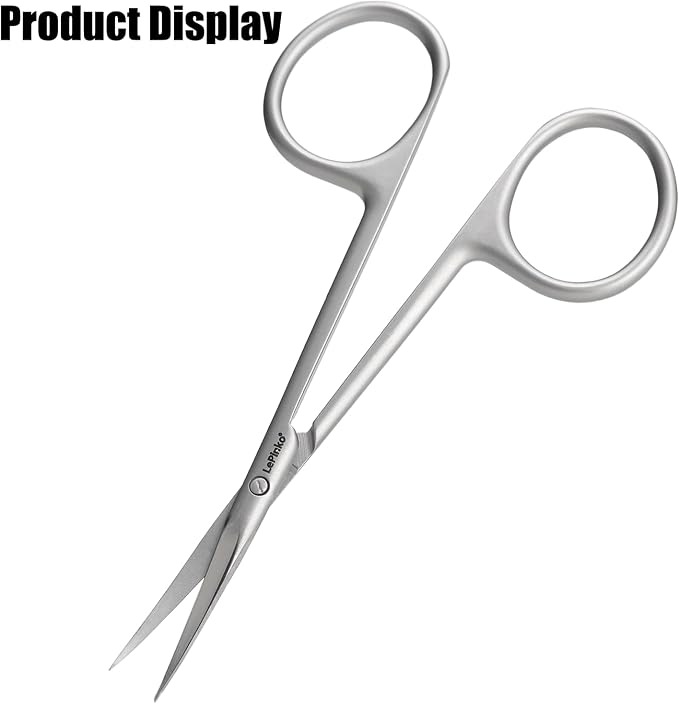 LePinko Cuticle Scissors, UPGRADED Fine Tip, for Manicure and Pedicure, Gifts for Men Women