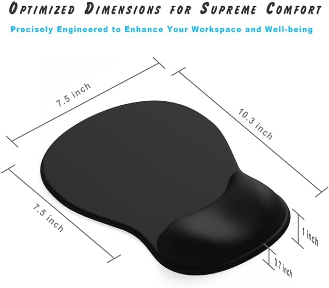 ErgoComfort Gel Wrist Rest Mouse Pad-Ergonomic Office Mousepad with Wrist Support-Non-Slip, Design Desk Accessories Mat for Home&Game Decor (08FloraBliss)