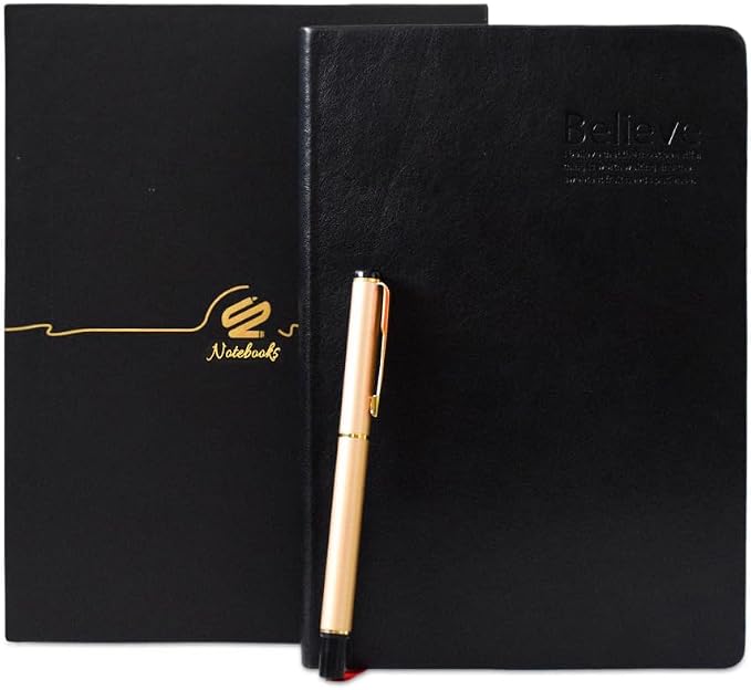 Lemical 720 Pages Thick Journal with Gift Box & Pen, Thick Leather Journal Notebook Writing Journal Notebook With Pen & Gift Box Lined Paper Travel Diary Ideal Gift for Anniversary Birthday Holiday