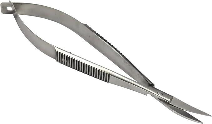 HTS 144C7 4.5" Curved Stainless Steel Squeeze Scissors