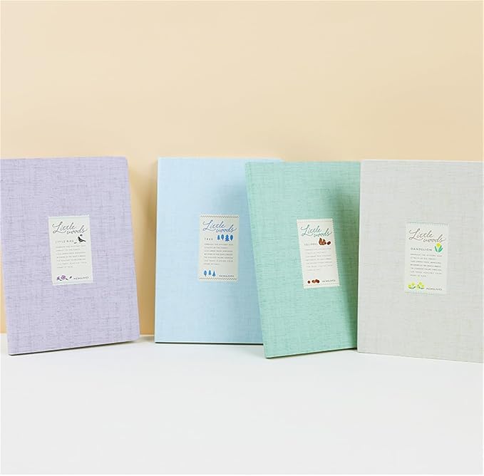 KOKUYO Lined Journal Notebooks, 4 Pack A5 Hardcover Notebook for Women in 8mm Ruled Japanese Smooth Paper, 70gsm 100 Sheets Each Pastel Travel Journal in 5.5'' x 8'', Journaling Writing Work & Office