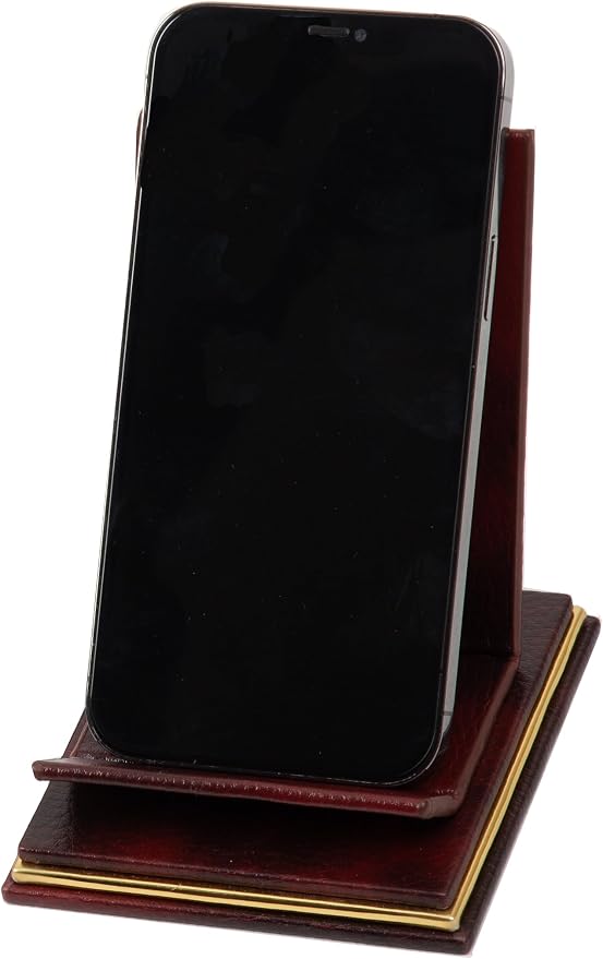 Cloud Luxury Leather Desk Set – 10 Piece Executive Desk Organizer with Desk Pad, Double Document Tray, Pen Holder, Memo Holder, Business Card Holder & Phone Stand – Gold Office Accessories (Burgundy)
