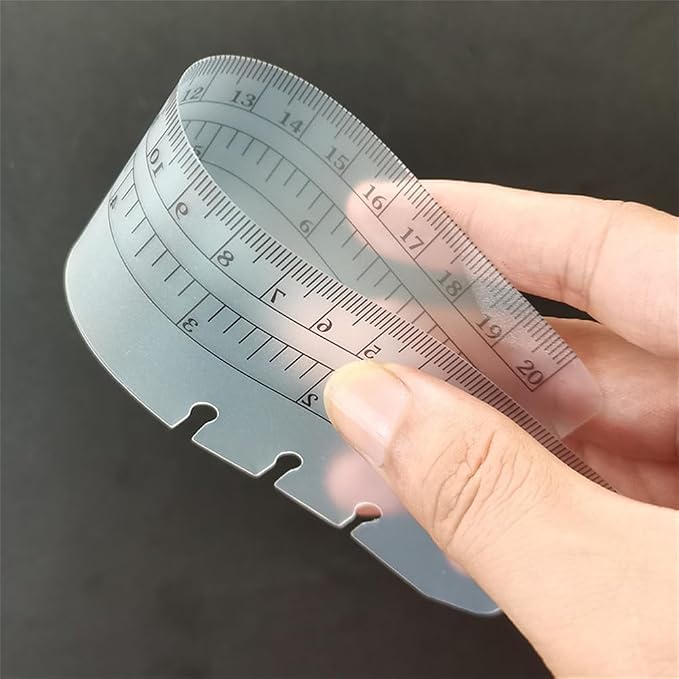 2Pcs Black/Clear Plastic Page Marker Pouch Measuring Today Ruler for A5 Size 6-Hole Binder Notebook (A5, Black + Clear)