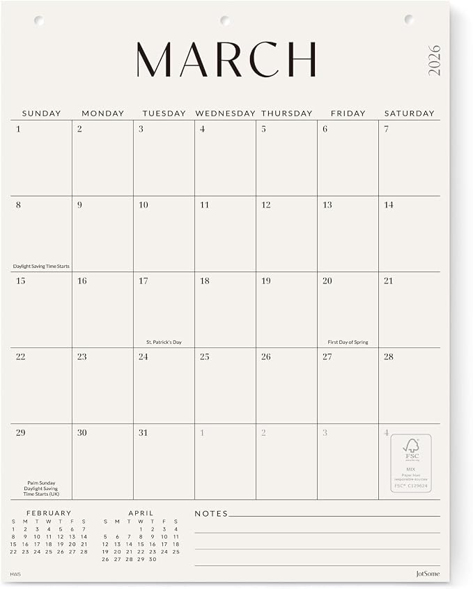 Jotsome Large Wall Calendar 2026-2027, Monthly Wall Calendar From July 2026 to December 2027 17 x 22 inch in Home and Office for Easy Organizing