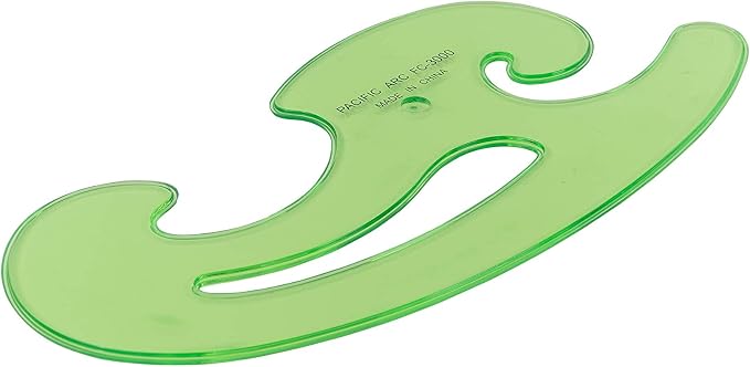 Pacific Arc French Curve Set, 3 Shapes, Clear Curve Ruler, Drafting Tools, Drawing Tools, Woodworking Tools, Comic Template Tool