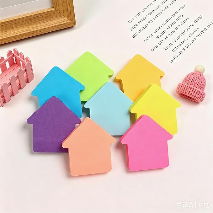 Sticky Notes, Arrow Shape Sticky Notes 8 Pads 8 Colors Cute Self-Stick Stickies Funny Note Pads 100 Sheets Teacher Back to School Supplies and Office Products