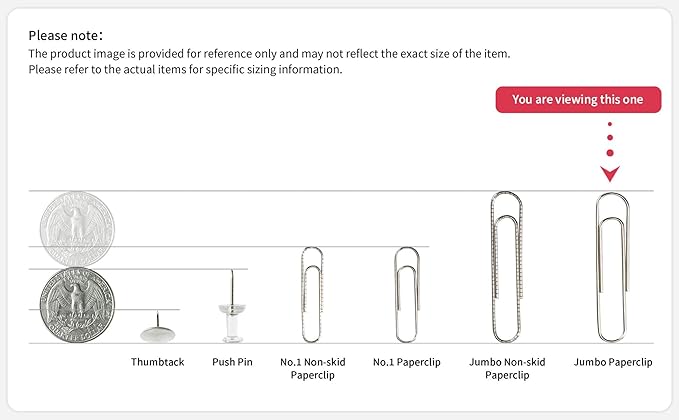 PAPERPAL Paperclips for Office School & Personal Use, Jumbo Smooth Paper Clip (2"), 1000 Large Paper Clips (10 Boxes of 100 Each), Silver | Value bulk pack of 1,000 large paper clips for offices, schools and businesses, packed in 10 boxes of 100 each.