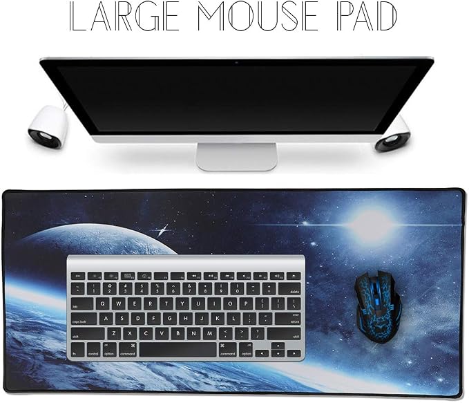 XXL Professional Large Mouse Pad & Computer Game Mouse Mat (35.4x15.7x0.1IN, 90x40 Space)