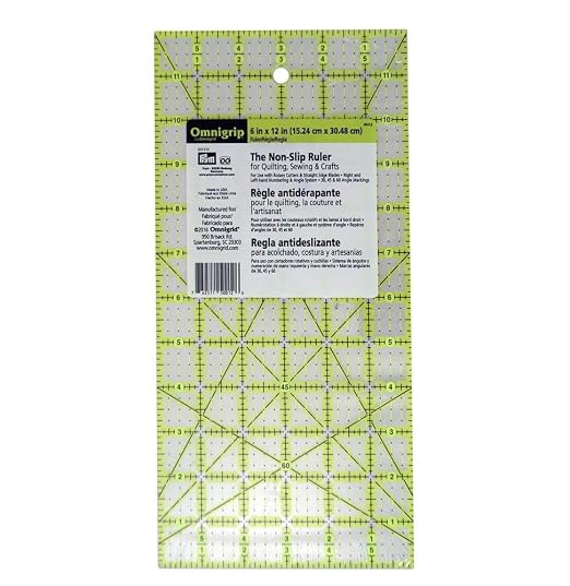Omnigrip by Omnigrid Non-Slip Ruler, 6" x 12" | By Omnigrid, Sewing and Quilting Supplies