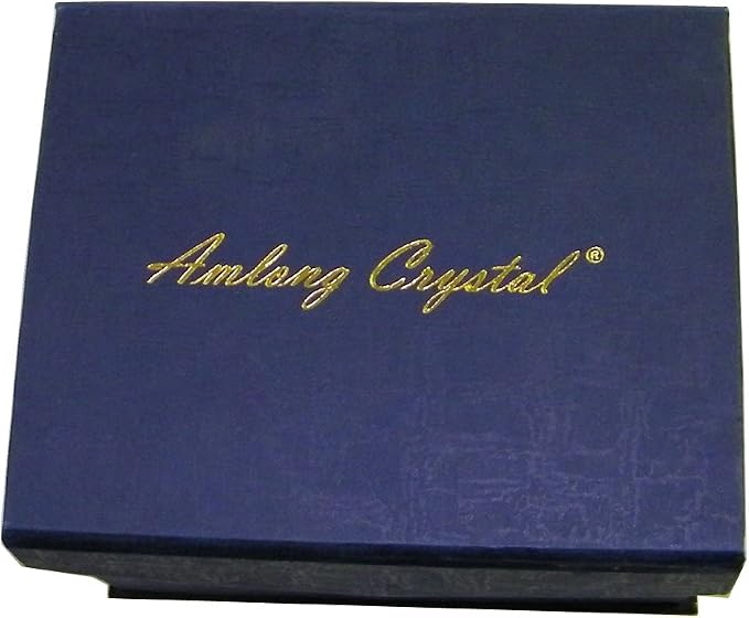 Amlong Crystal Desktop Collection Crystal Pen Holder, Amber