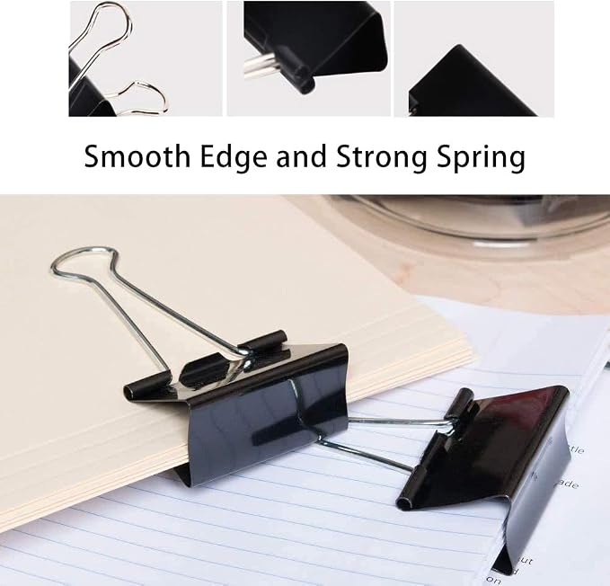 Ufmarine Extra Large Binder Clips 2.4 Inch Length, Jumbo Binder Clips for Office (48 Pcs)