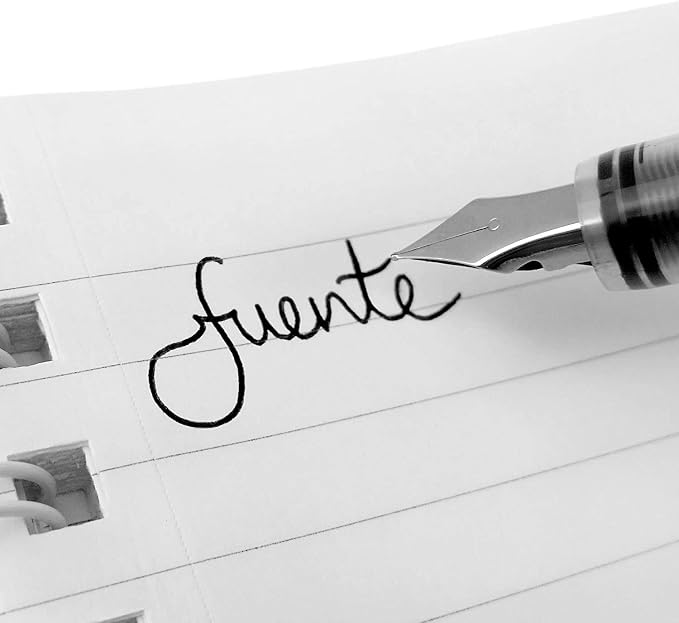 Zebra Fuente - Disposable Fountain Pen - Black, Light Blue, Red, Green, Pink, Violet - Pack of 6