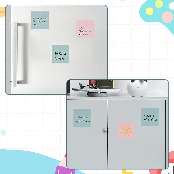 Transparent Sticky Notes,6 Pack 3x3 in,Clear Sticky Notes,Self-Adhesive Waterproof Translucent ,Clear Notes, for Bible,School, Office (Pink + Blue, 3 * 3 Inch)