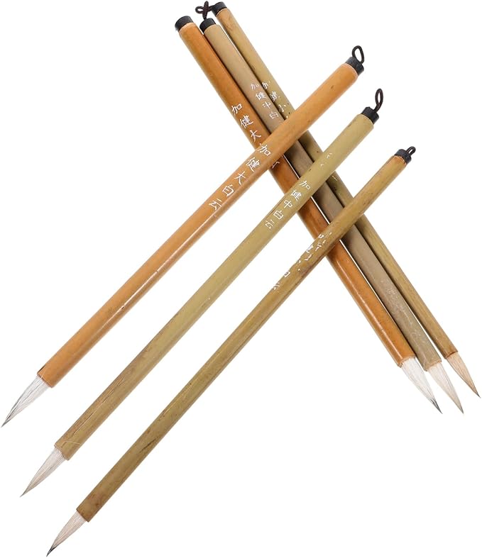 LALAFINA Chinese Calligraphy Brush Sumi Ink Brush for Chinese Calligraphy Painting Drawing and Writing Traditional for Beginners Practice 8.66 X 1.41 X 0.35 in