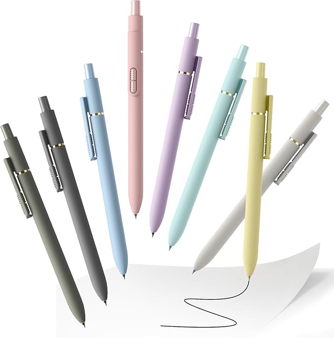 Hiacry 16 Pack Gel Pens, Quick-Dry Long Lasting Black Ink-0.7 MM Fine Point | Smooth Writing Fidget Pens, Stress Relief, No Smear, No Bleed, Journaling,Note Taking, Work, School,Office, Students & Adults