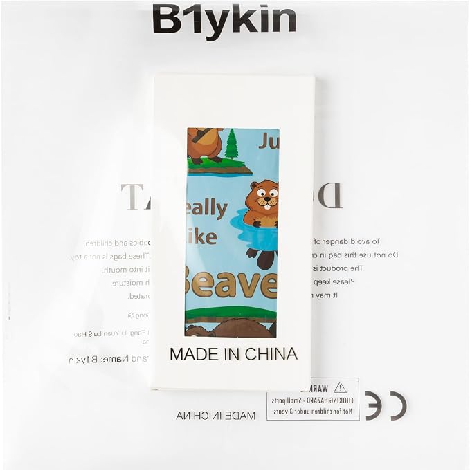 B1ykin Sticky Notes Set - 550 Sheets Memo Writing Pad Beaver Design | Self-Stick Notes Pages, Teacher Appreciation Gift, School Office Supplies, I Just Really Like Beaver Design