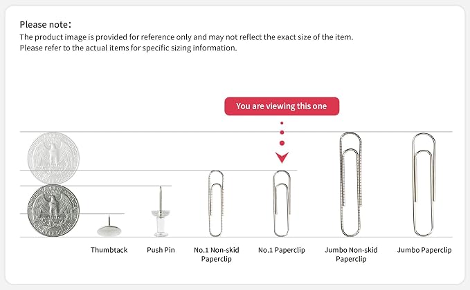 PAPERPAL Paperclips for Office School & Personal Use, #1 Smooth Paper Clip (1-2/7"), 600 Medium Paper Clips (6 Boxes of 100 Each), Silver | Medium paper clips for office, school and personal use, conveniently packed in 6 boxes of 100 each.