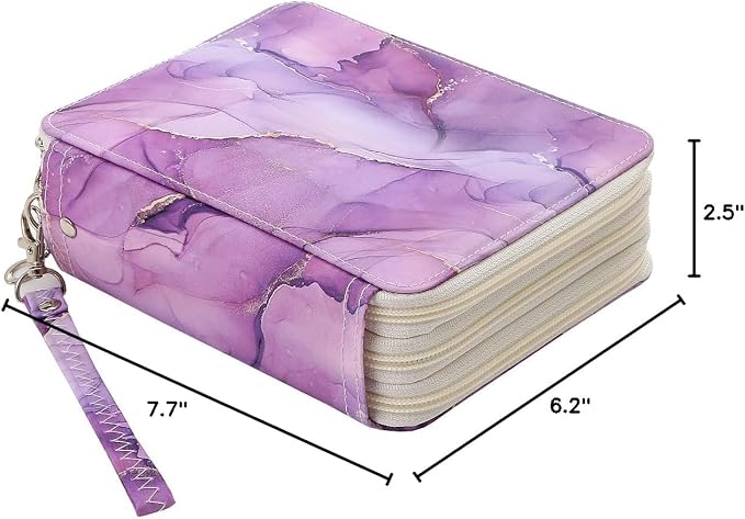 Portable Colored Pencil Case-72 Slots Colored Pencil Case Organizer with Zipper for Watercolor Pens, Pencil Case Organizer for Artist