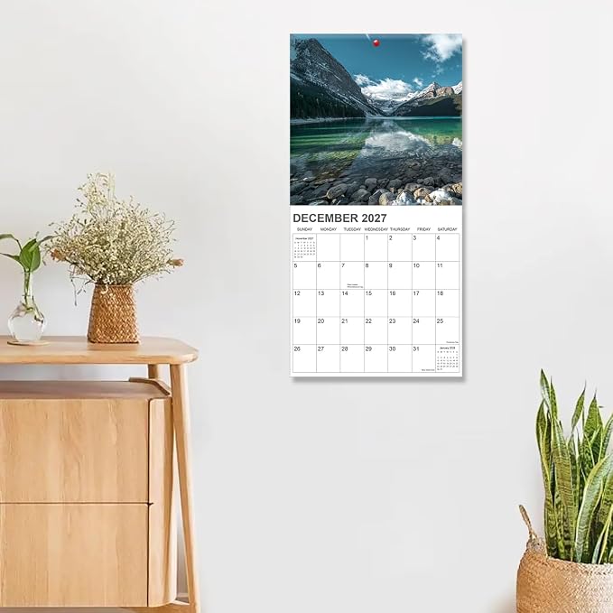 2026-2027 Calendar for Wall, National Parks Calendar 2026-2027 from July 2026 - December 2027, 12" x 24" Opened 19 Months Calendar, Full Page Months Thick & Sturdy Paper for Gift Perfect Organizing & Planning