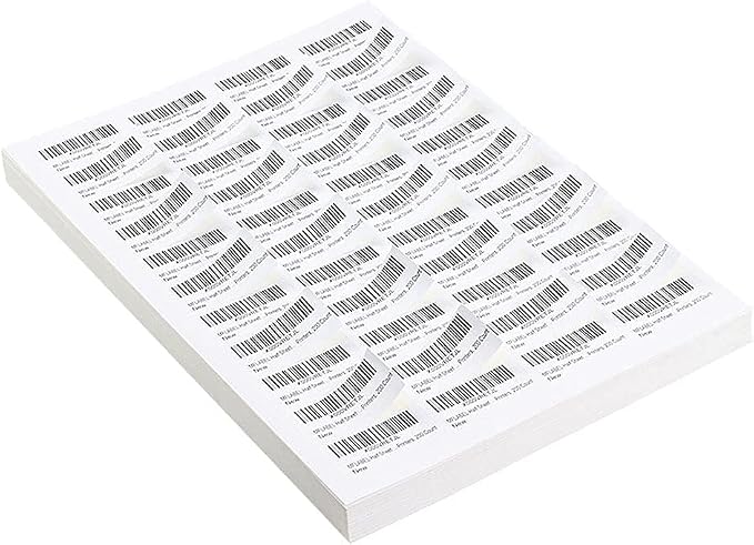 LabelMore 30 up Labels 1" X 2-5/8" Shipping Address FBA Label for Laser and Inkjet Printers (4000 Sheets / 120000 Labels)