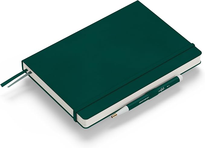 LEUCHTTURM1917 - Notebook Hardcover Medium A5-251 Numbered Pages for Writing and Journaling (Forest Green, Dotted)