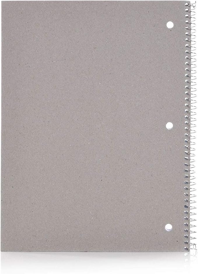 Mintra Office Spiral Notebooks Set - Primary Colors, College Ruled, Poly Waterproof Covers, Journals for School, Work, Business, Writing Pads, Teacher & Student Supplies, 70 Sheets Each, 6-Pack