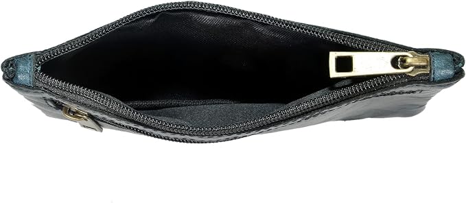 Vintage Leather Pencil Case Pouch, Pen Pouch for Work & University, for Men,Women/Leather Pencil Cases for Adults Perfect for Office/Tool Pouch Zipper Bag, Small Tool Bag (Blue)