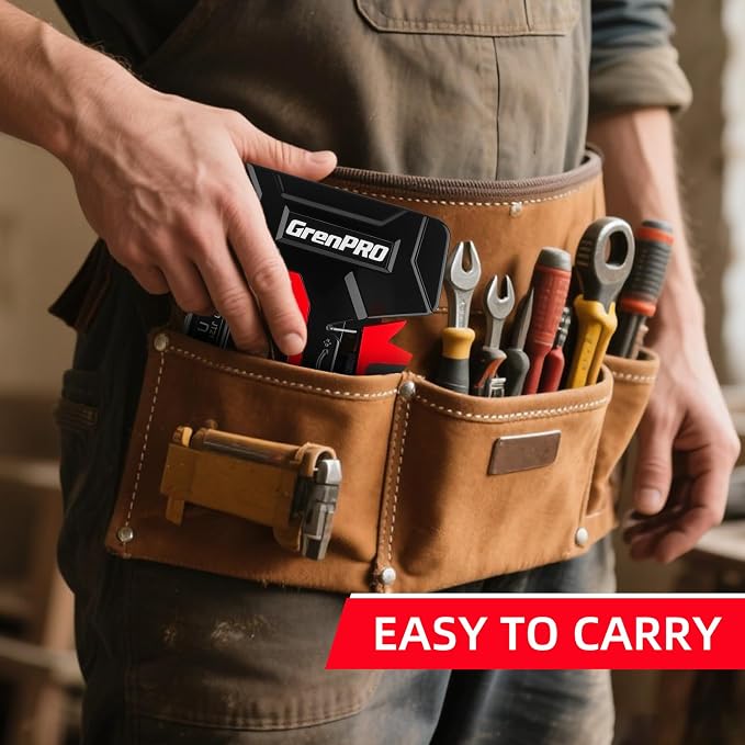 GRENPRO Staple Gun, 6-in-1 Manual Brad Nailer with 5000 Staples, Upholstery Stapler Gun for Wood, Carpentry, DIY Crafts, Furniture