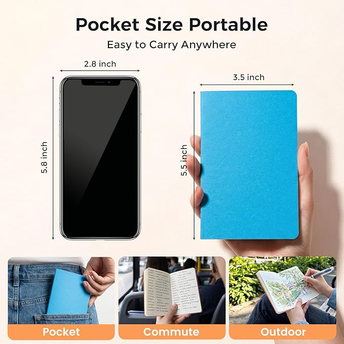 Koogel 32 Pack Small Notebooks Bulk, 3.5 x 5.5 Inch Mini Journal Pocket Notepads Set for Back To School, Colorful Cover Memo Notepad for Kids Students Office Supplies,Tiny Note Book Bulk